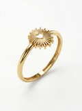 Radiant Sunburst Gold Ring