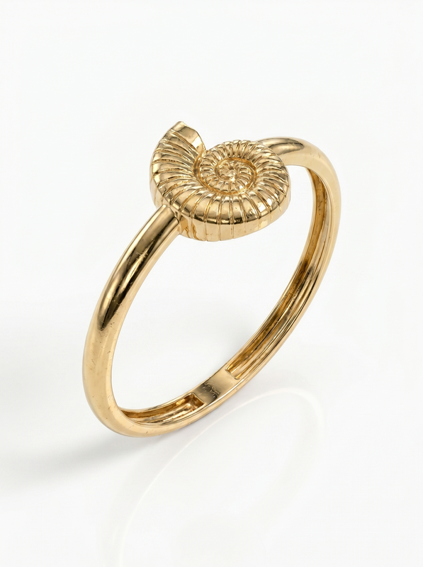 Crescent Moon Gold Ring