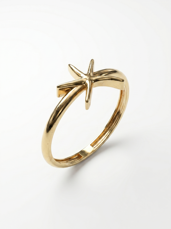 Puffy Star Gold Ring