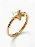 Waving Teddy Bear Gold Ring