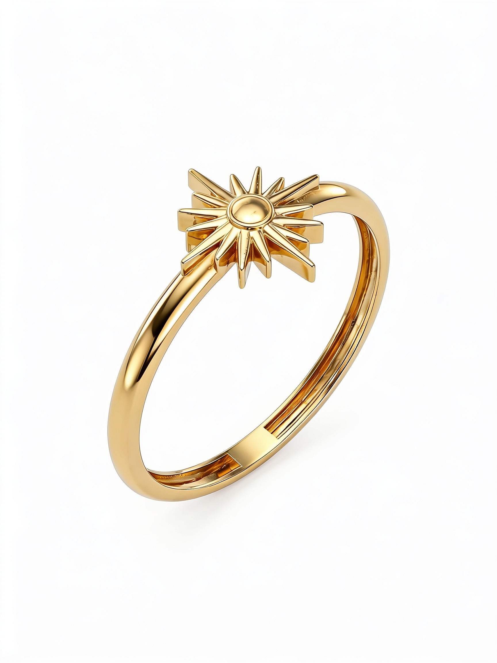 Sitting Textured Bear Gold Ring