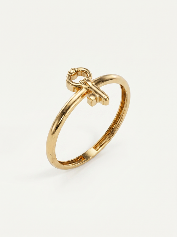 Bowtie Teddy Bear Gold Ring