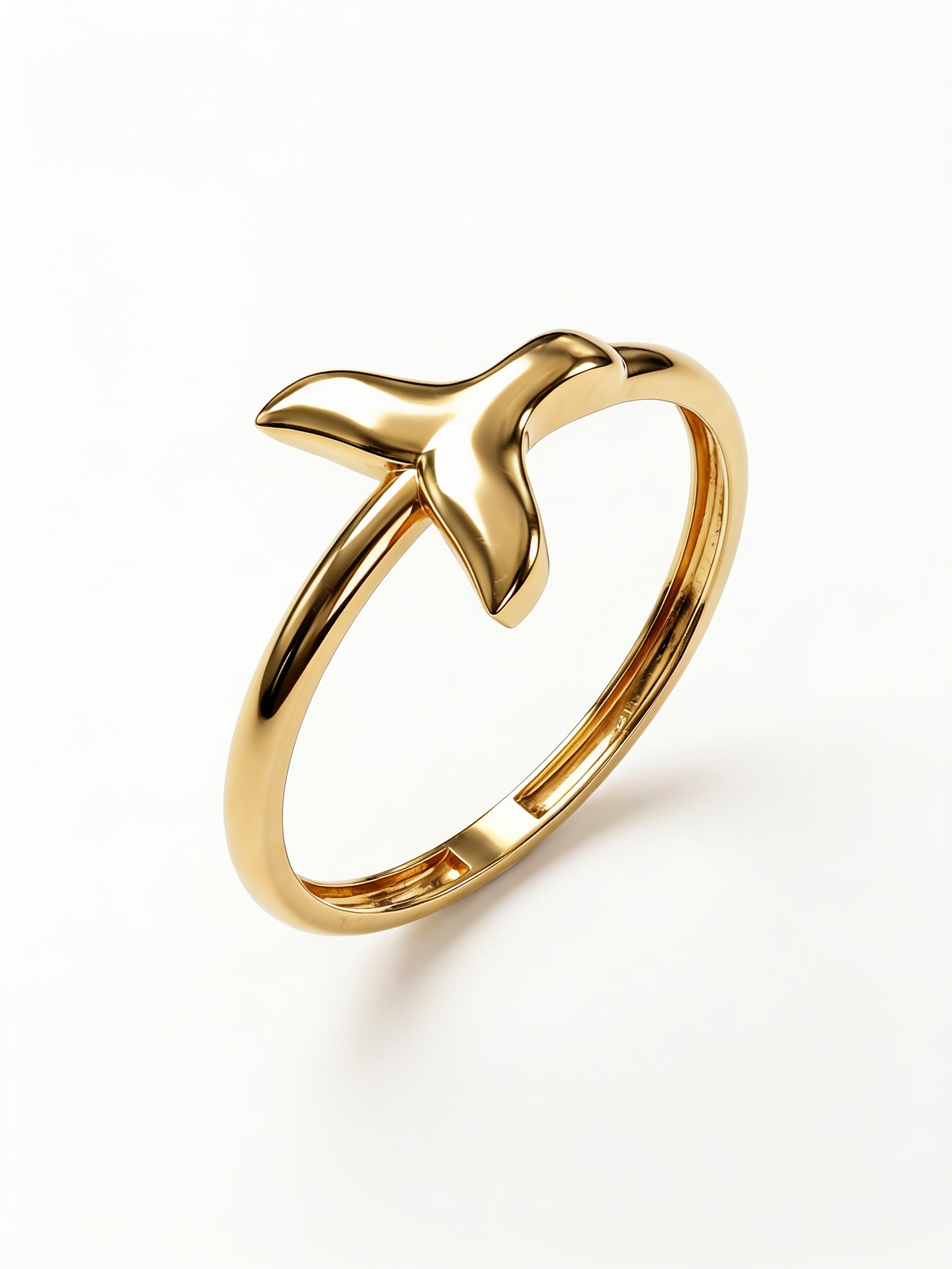 Rainbow with Clouds Gold Ring