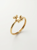 Chubby Kitten Gold Ring