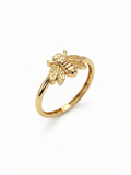 Trailing Ribbon Bow Gold Ring