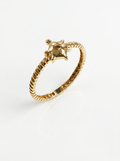 Twisted Rope Circle Gold Ring