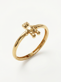 Trailing Bow Ribbon Gold Ring