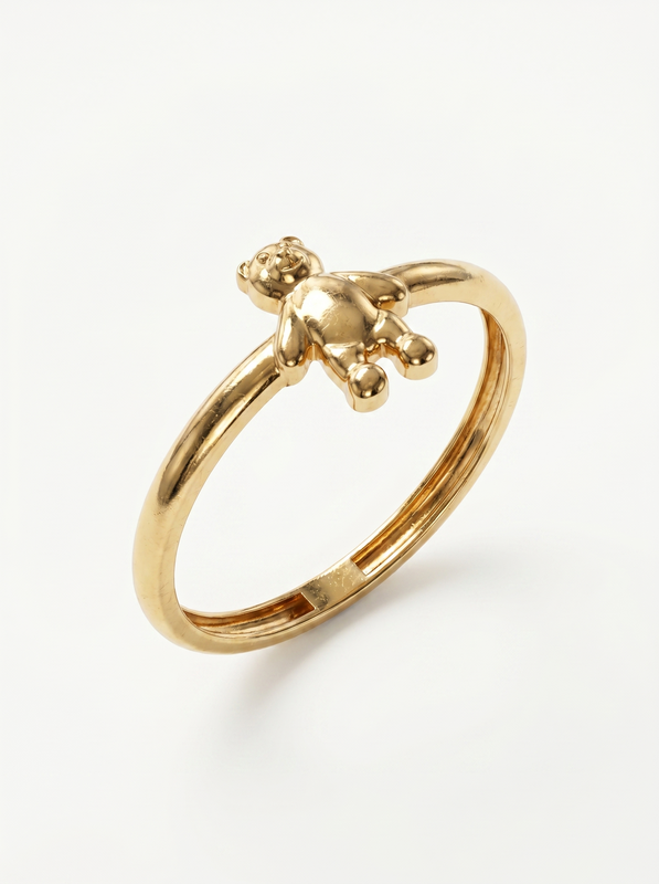 Trailing Bow Ribbon Gold Ring