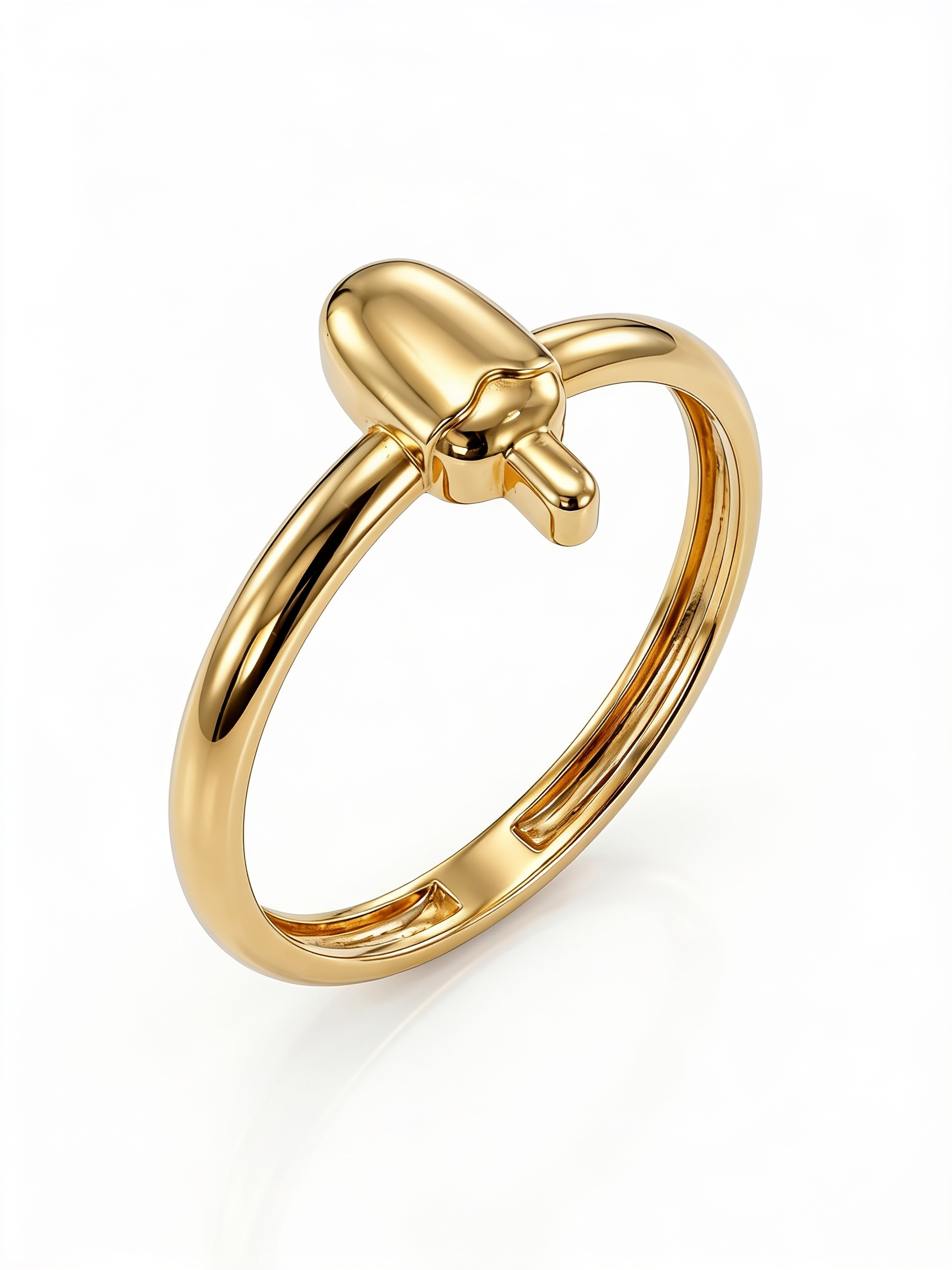 Classic Puffed Bow Gold Ring
