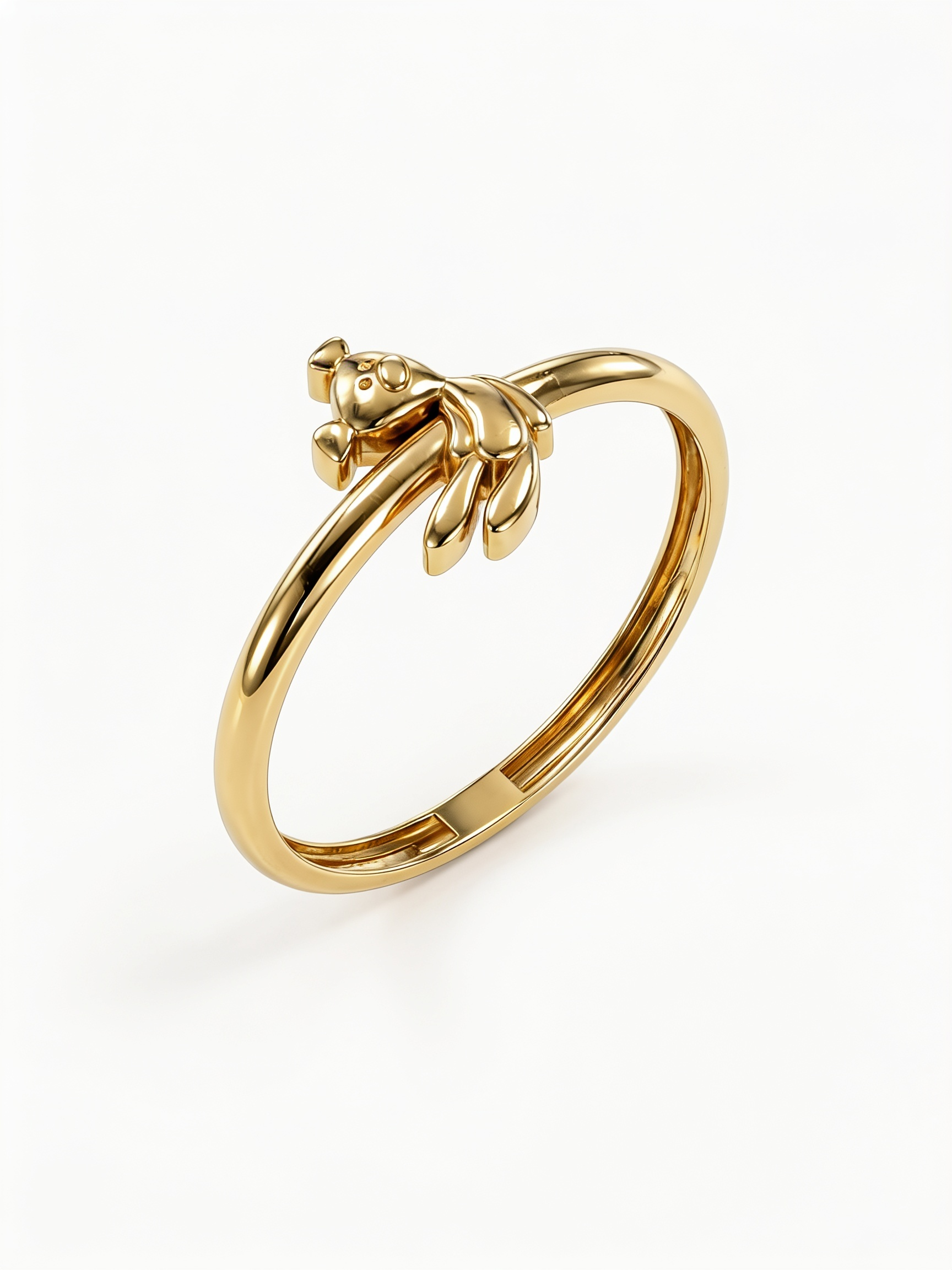Puffed Clover Gold Ring