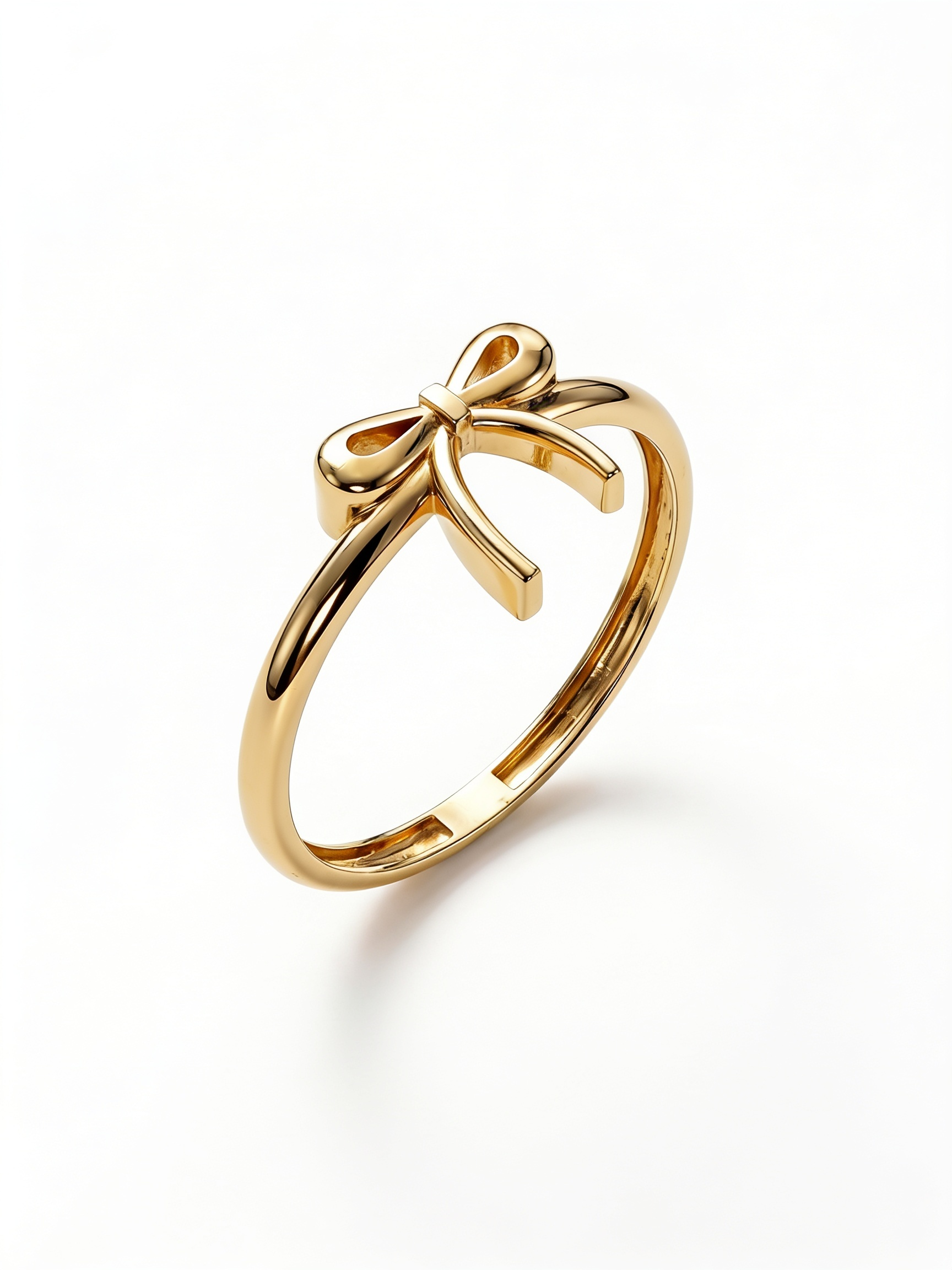 Dangling Teddy Bear Gold Ring