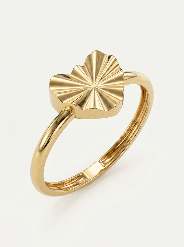 Bear with Hoop Gold Ring
