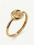 Sunburst Medallion Gold Ring