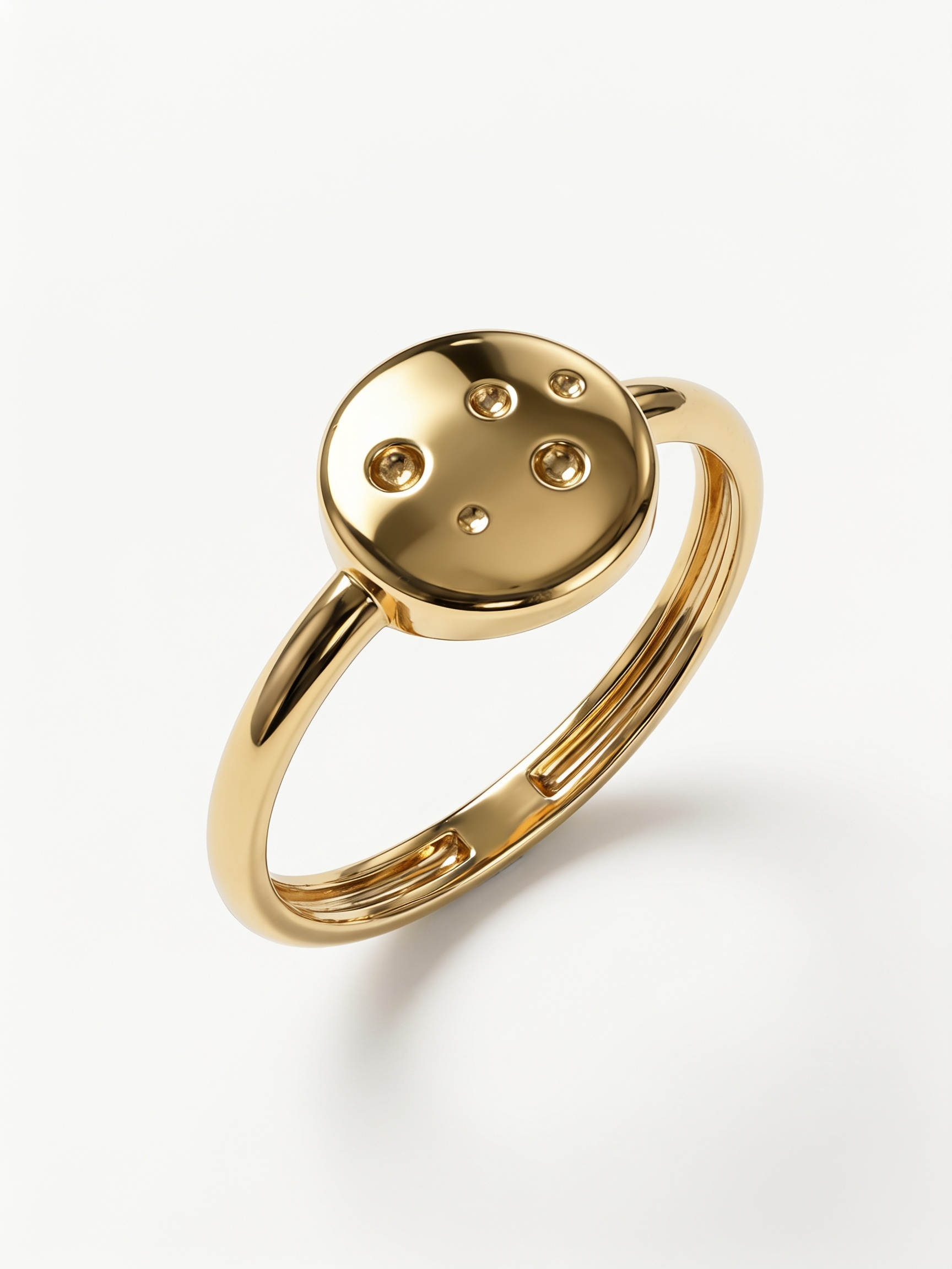 Trailing Bow Ribbon Gold Ring