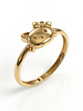 Hello Kitty Face Gold Ring