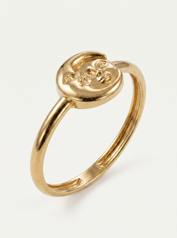 Man in the Moon Gold Ring