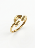 Rainbow with Clouds Gold Ring