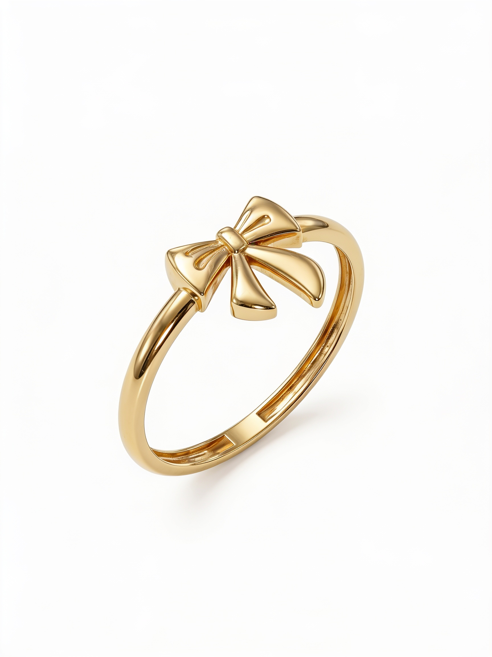 Slim Bow Gold Ring
