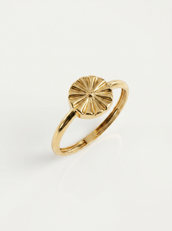Radiant Coin Gold Ring