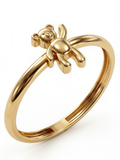 Open Arms Teddy Bear Gold Ring