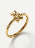 Polished Bear Gold Ring