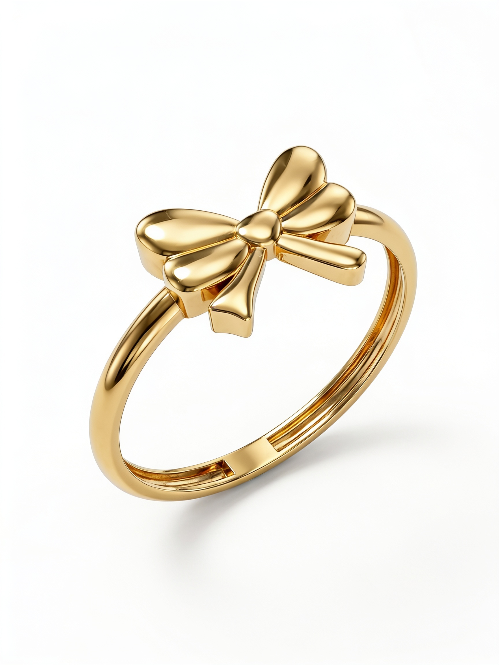 Puffy Bow Gold Ring