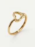 Open Heart Gold Ring
