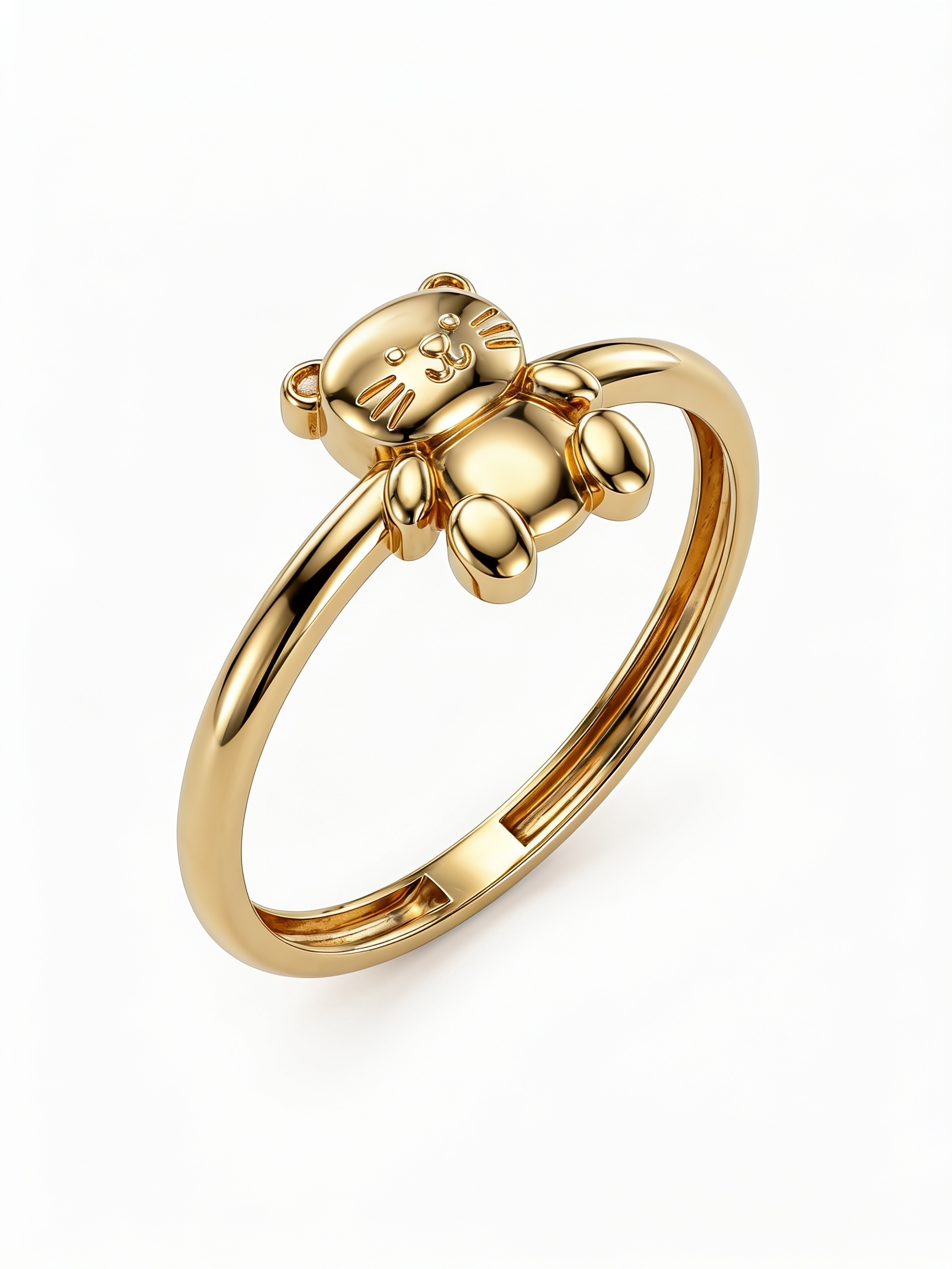 Whisker Kitten Gold Ring