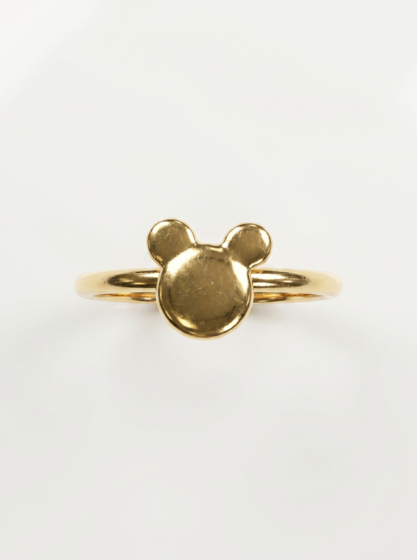Puffed Clover Gold Ring — Top View
