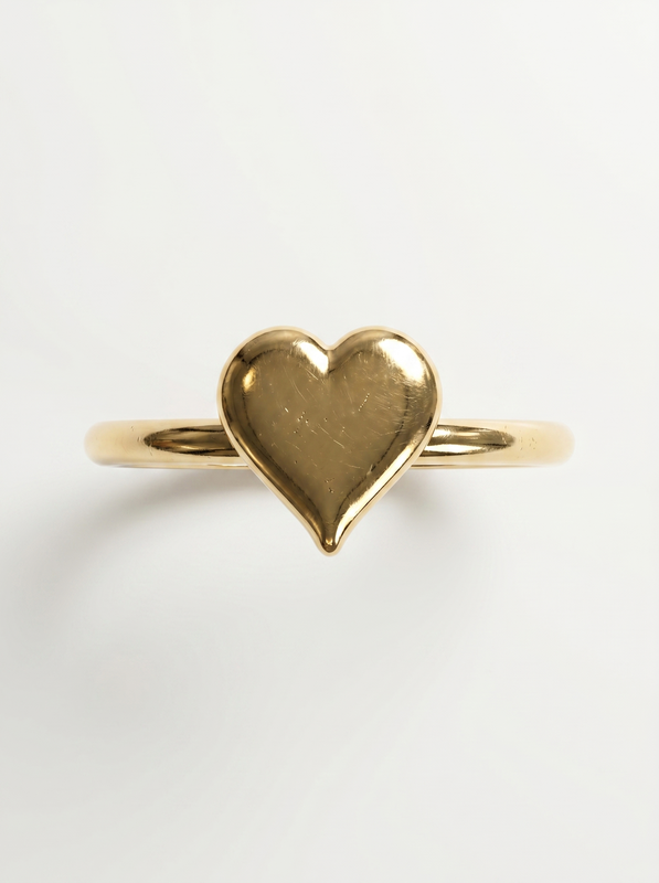 Molten Heart Gold Ring — Top View