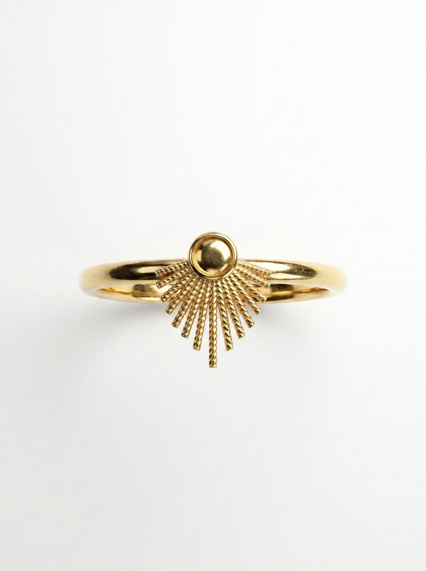 Flowing Sea Star Gold Ring — Top View