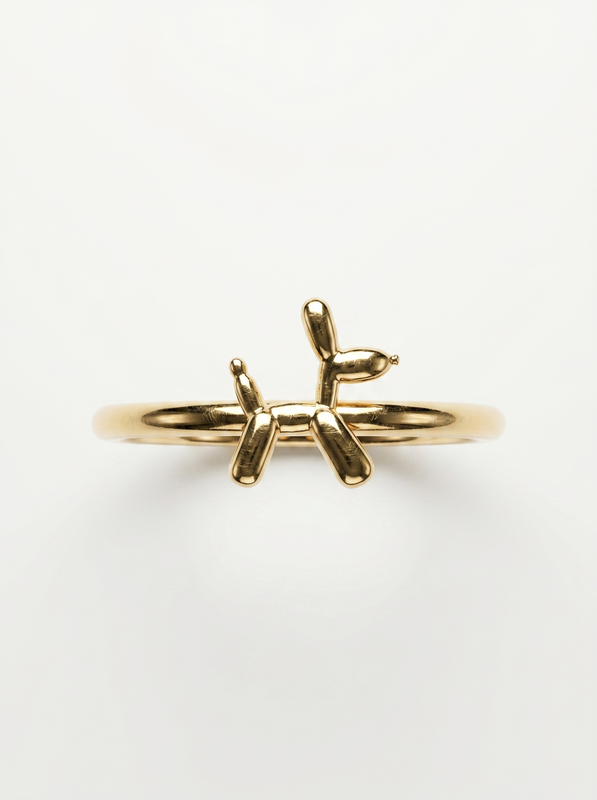 Sacred Cross Gold Ring — Top View