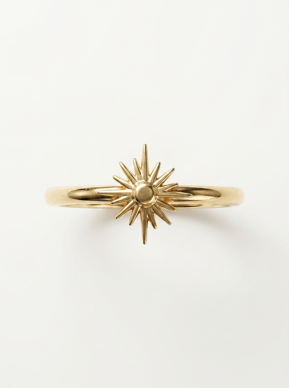 Standing Gummy Bear Gold Ring — Top View