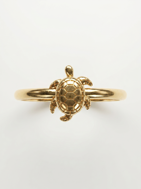 Bubble Daisy Bloom Gold Ring — Top View