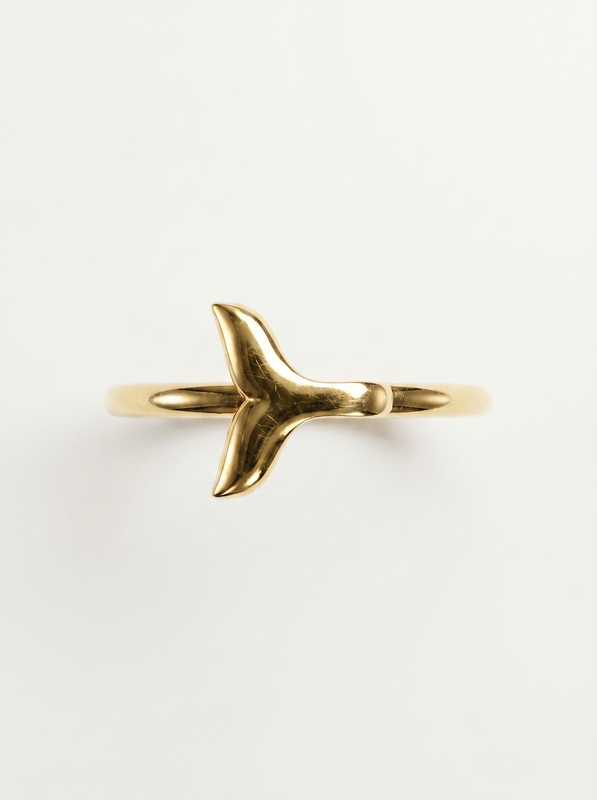 Sun and Moon Gold Ring — Top View