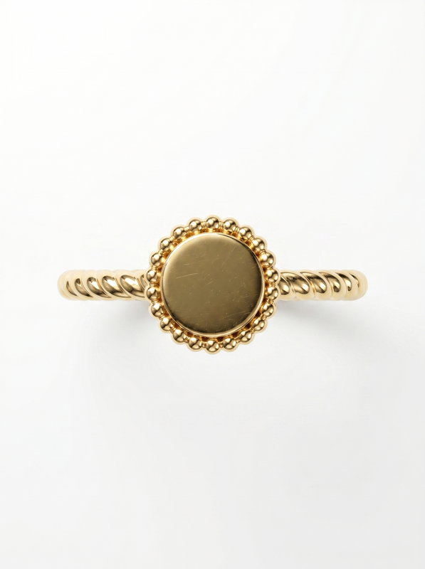 Coastal Nautilus Gold Ring — Top View