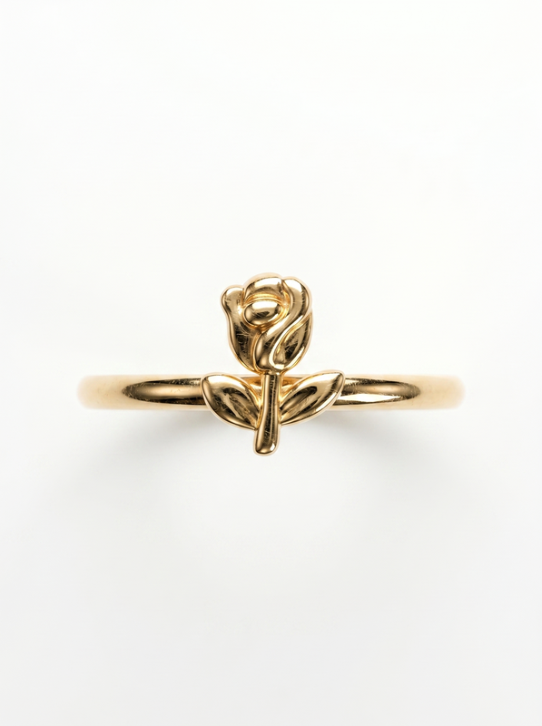 Honey Bee Gold Ring — Top View