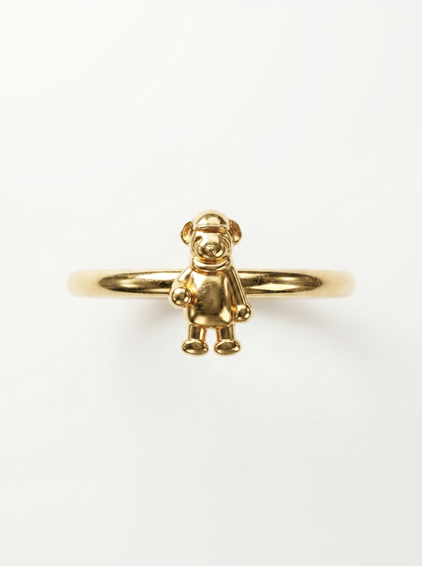 Angel Robot Gold Ring — Top View