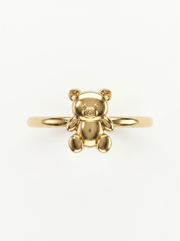 Honeycomb Turtle Gold Ring — Top View