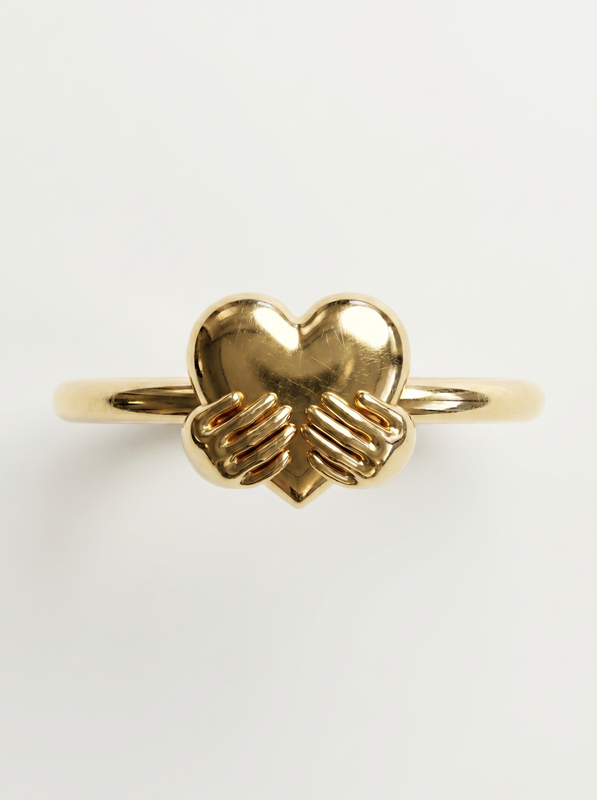 Nautilus Shell Gold Ring — Top View