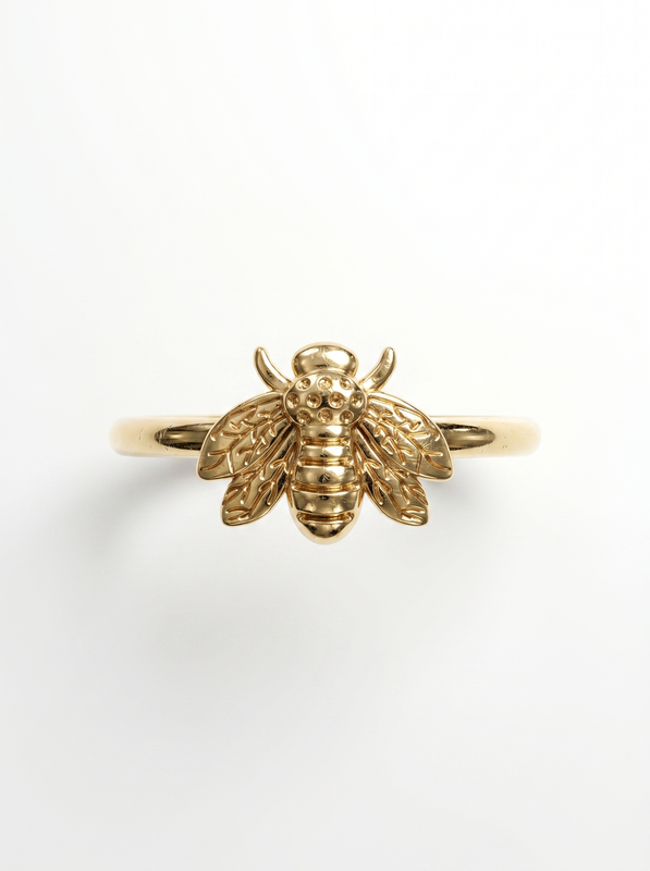 Bumblebee Gold Ring — Top View