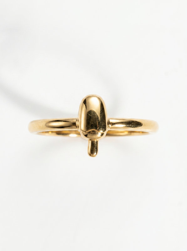 Buttery Croissant Gold Ring — Top View