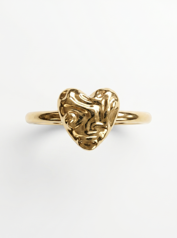 Spiral Nautilus Gold Ring — Top View