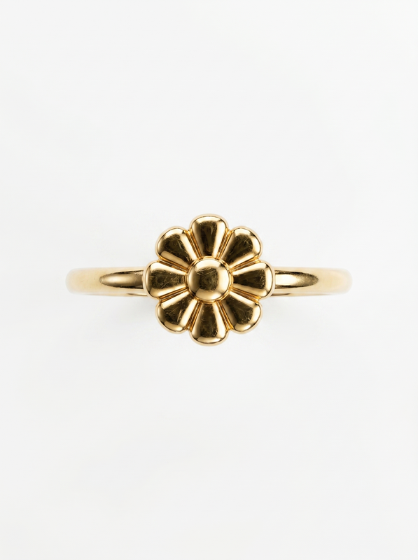 Garden Daisy Gold Ring — Top View