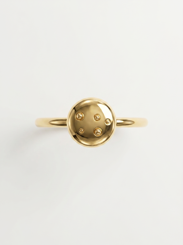 Gummy Bear Gold Ring — Top View