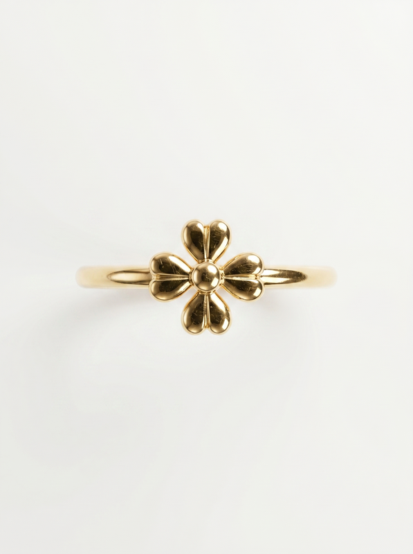 Balloon Bear Gold Ring — Top View