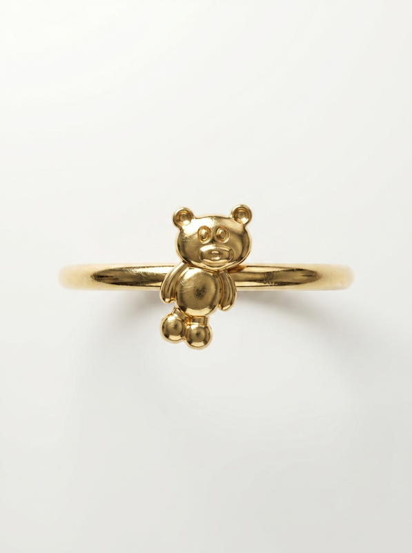 Little Bear Cub Gold Ring — Top View